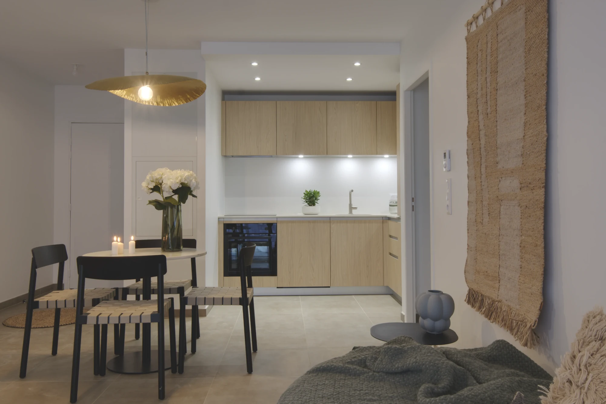 Photographie de l'aménagement d'une pièce à vivre pour un logement du Parc Edenia à Voiron